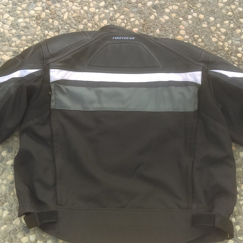 First Gear Leather and Cordura Motorcycle Jacket